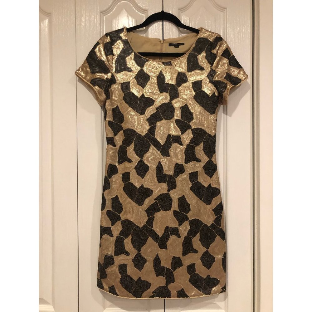 Rachel Zoe Sequin Short Sleeve Sheath Dress (S)